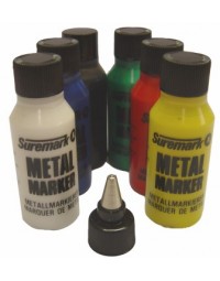Metal paint marker with ball bearing top
